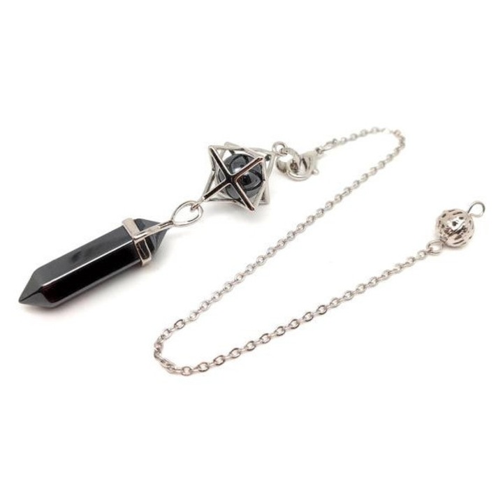 Inga csúcs merkaba hematit 8x35mm