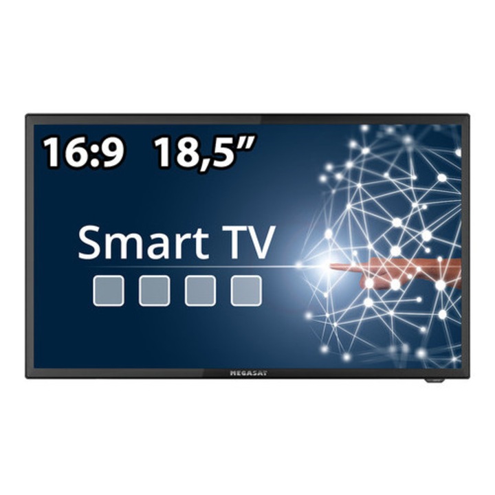 Televizor camping Royal Line IV SMART, 19", Android TV 11, Bluetooth, Wi-Fi, set complet