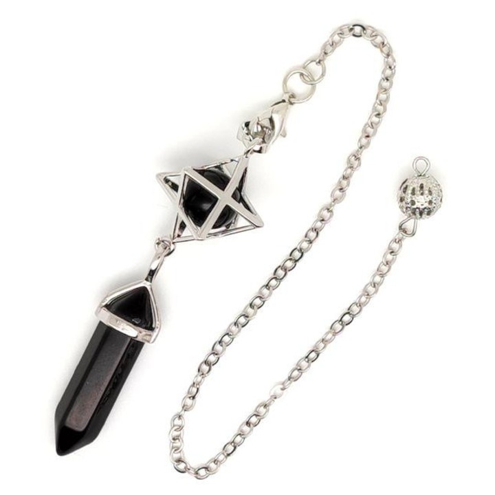 Inga csúcs merkaba Obszidián 8x35mm