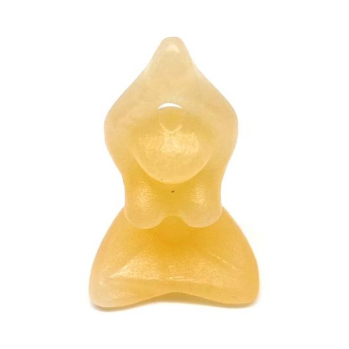 Figura Kalcit narancs jógini 4cm