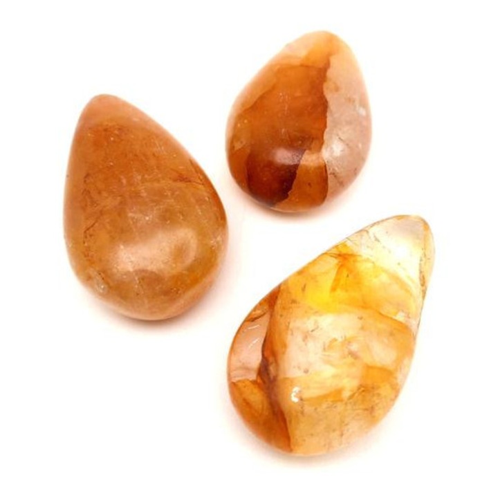 Csepp hematoid kvarc sárga AA (MDG)