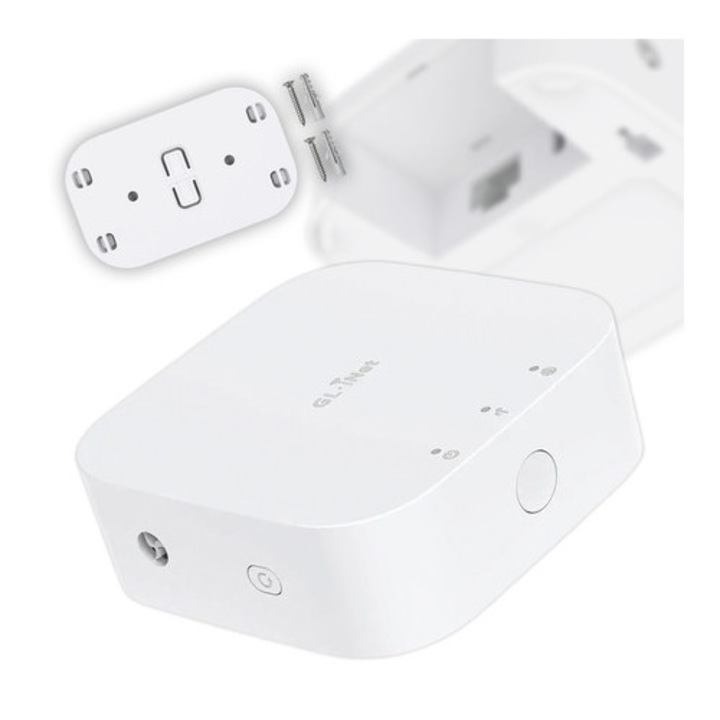 Router wireless GL.iNet GL-S20, compact, suport Thread 1.3, BLE 5.0, Wi-Fi 2,4 GHz, 76x76x25mm