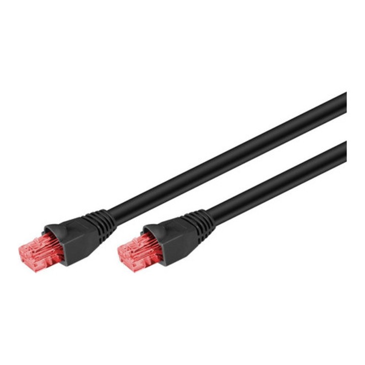 Cabluri LAN Patchcord Goobay CAT 6, negru, 60m, U/UTP, pentru uz exterior