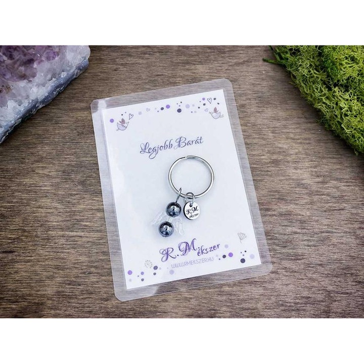 Legjobb barátomnak kulcstartó hematittal