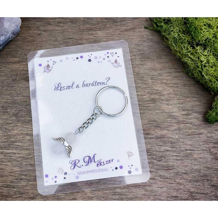 Leszel a barátom kulcstartó rózsakvarccal