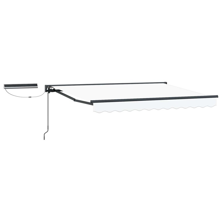 vidaXL Elektromos Kihúzható Napernyő Fehér 3, 5 x 2, 5 m 3422030