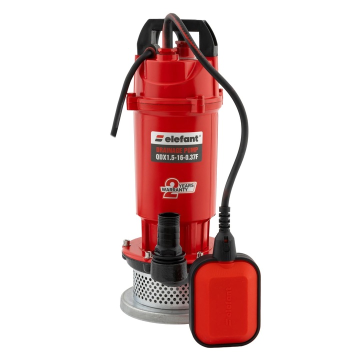 Pompa drenaj ZEP Elf 370W cu flotor, debit 100L/min, 12m refulare, 7m adancime, 2860rpm, fonta