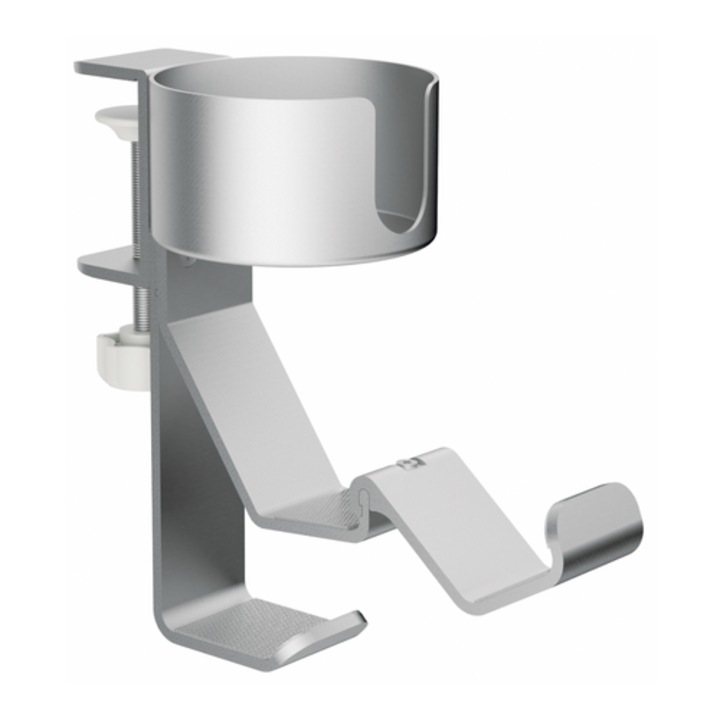 SPACETRONIK asztali tartó pohárhoz és fejhallgatóhoz, fehér