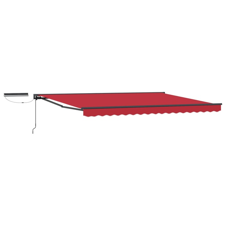 Cort electric retractabil vidaXL, Rosu si antracit 4 × 3 m