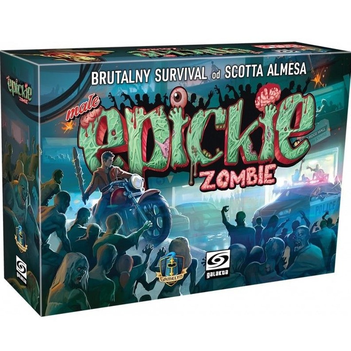 Mici Epici Zombie, Galakta, társasjáték, 4 figura, 12 felszerelhető tárgy, többszínű