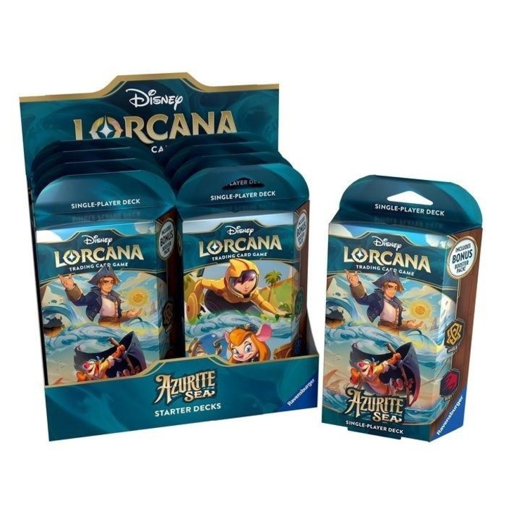 Настолни игри, Ravensburger, Disney Lorcana, комплект от 8 стартови тестета, многоцветен