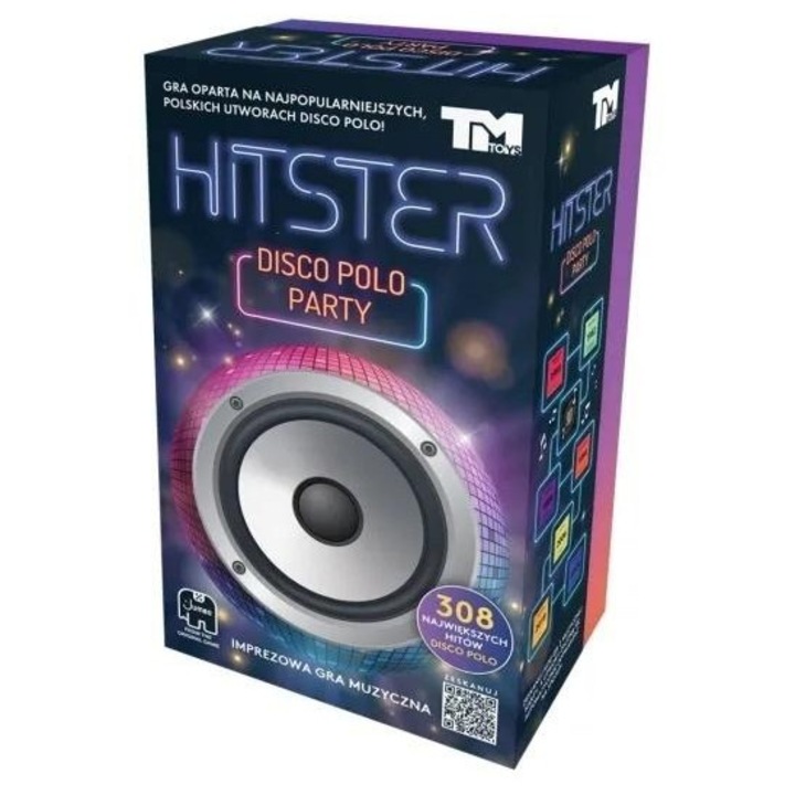 Hitster Joc de societate TM Toys, 300 hituri, 10 piese, multicolor