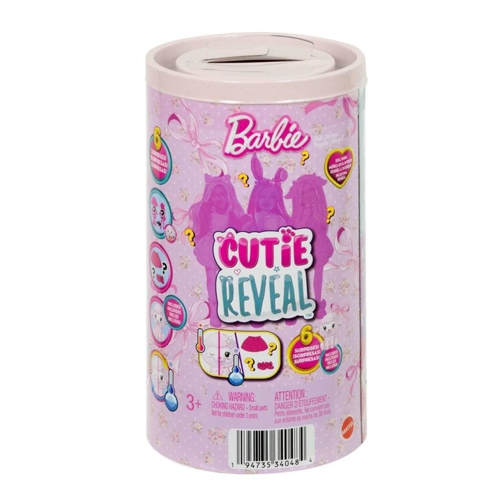 Barbie Cutie Reveal Chelsea babák, többszínű
