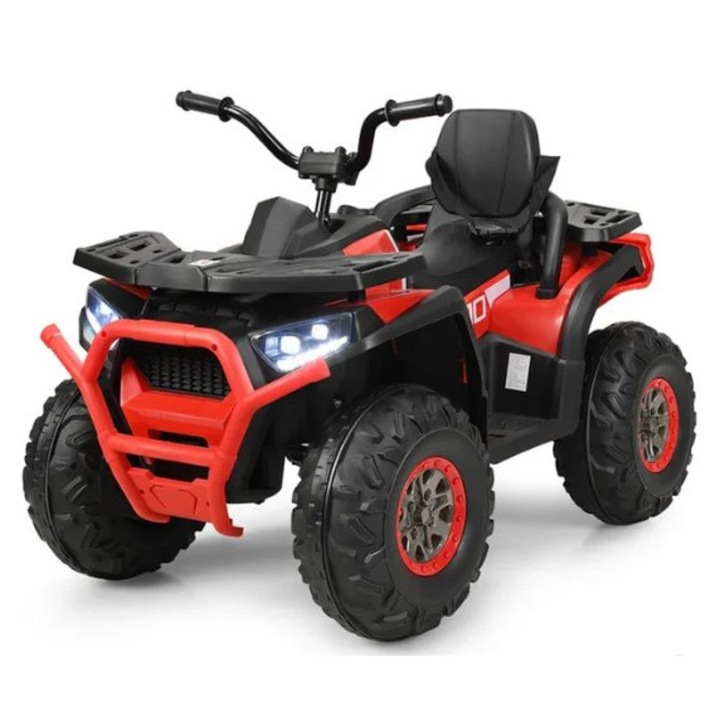ATV Quad Vehicul Desert Ramiz, 4x45W, 2/4 колела, EVA колела 35x15cm, размери 113x68x78cm, червен цвят