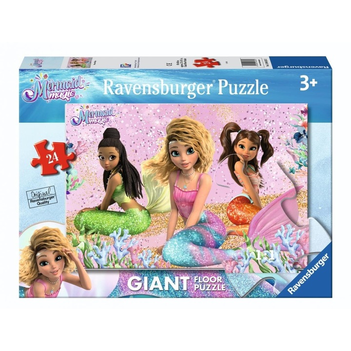 Puzzle Ravensburger 24 piese Magia Sirenelor, ecologic, dimensiune 30x22cm