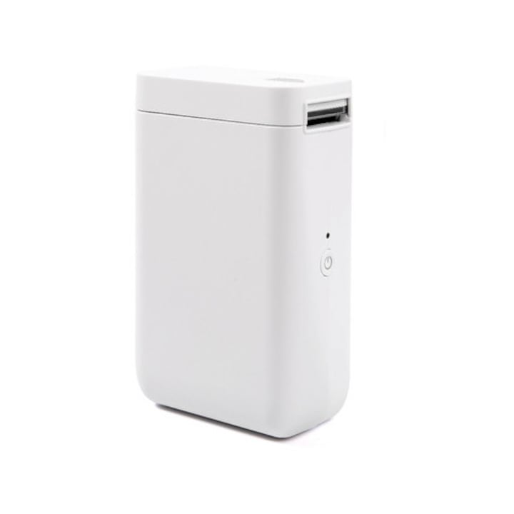 Преносим термопринтер Niimbot D101, Bluetooth, бял, 130x80x47mm, комплект с USB-C кабел и ролка етикети 12x40mm
