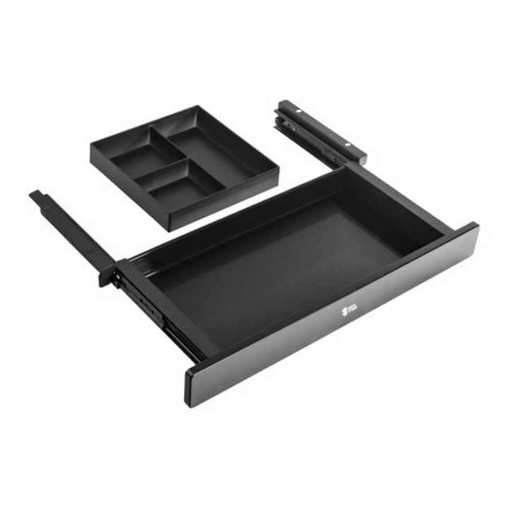 Sufrageria birou sub blatul Spacetronik, organizare accesorii, negru, 51,8x23x6,1cm