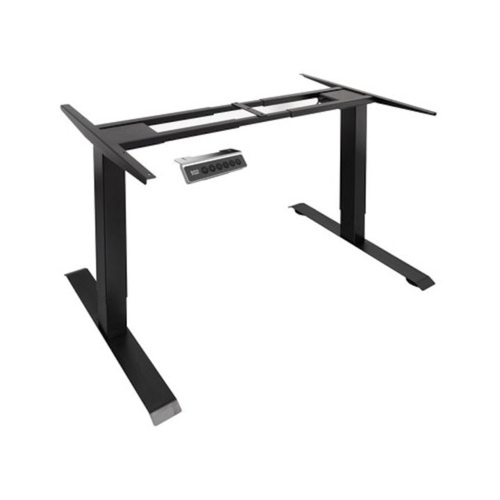 Spacetronik SPE-221B elektromos íróasztal váz, állítható magasság 710-1180 mm, állítható szélesség 1100-1800 mm, fekete