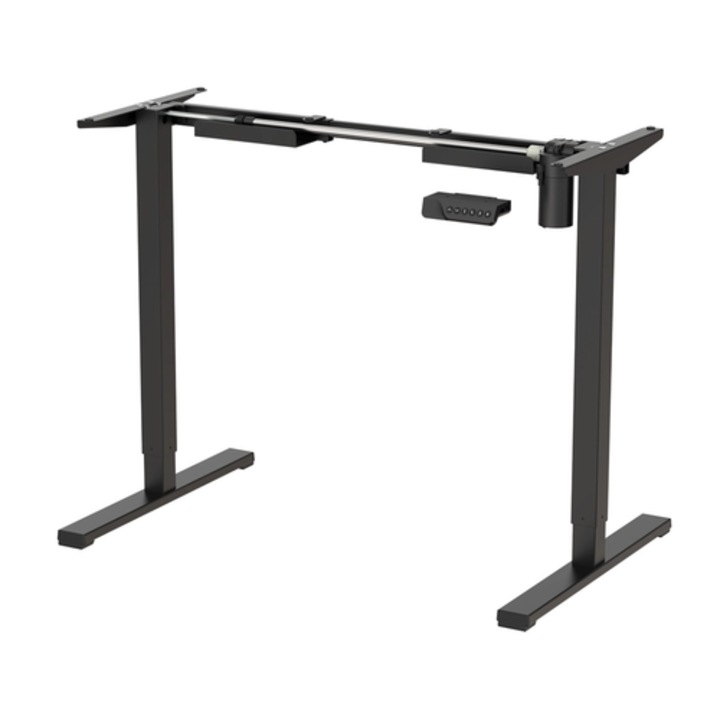 Stelaj electric pentru birou Spacetronik SPE-124B, 71-116 cm, capacitate 70 kg, negru