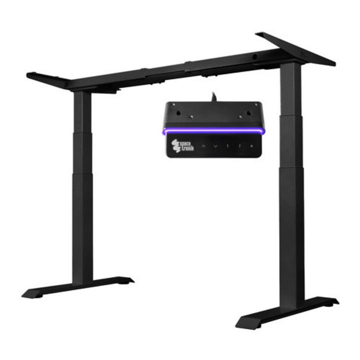 Електрическа рамка за бюро Spacetronik SPE-232OB, 62,5-127,5 см, 140 кг, черна, три колони