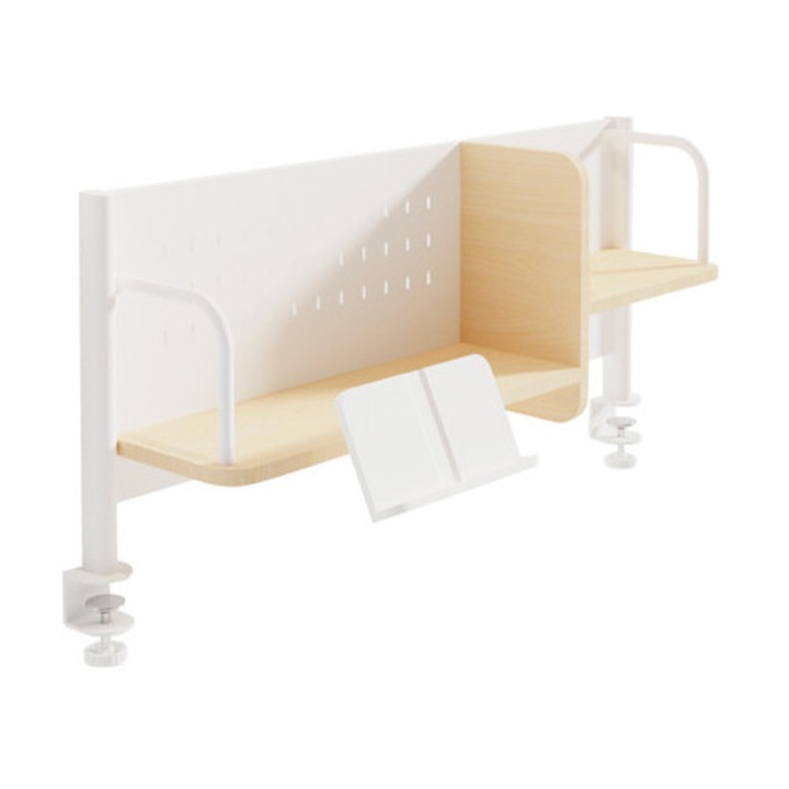 Настолна поставка Spacetronik, 97x41,8x21,8см, метал бял-натурален