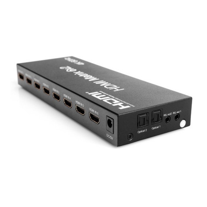 Switch HDMI Matrix 6/2, 4K 60Hz Spacetronik