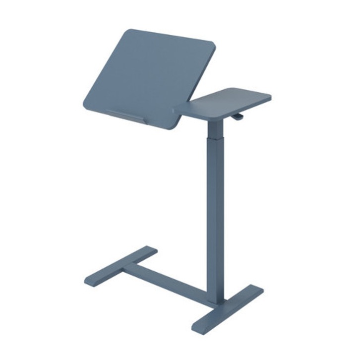 Mese auxiliara pentru laptop Spacetronik Buddy, 755-1108mm, 2 blaturi, albastru