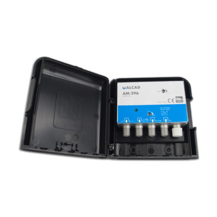 Amplificator ALCAD AM-296 32dB UHF, 3 intrari, IP53, 24V