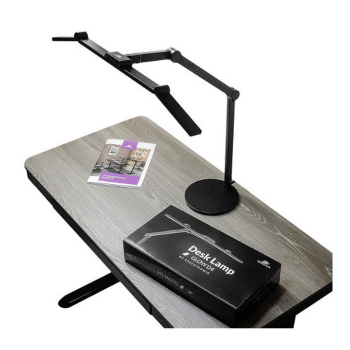 Spacetronik Glow D4 LED asztali lámpa, fekete, 5 állítási pozíció, 3000K-6500K