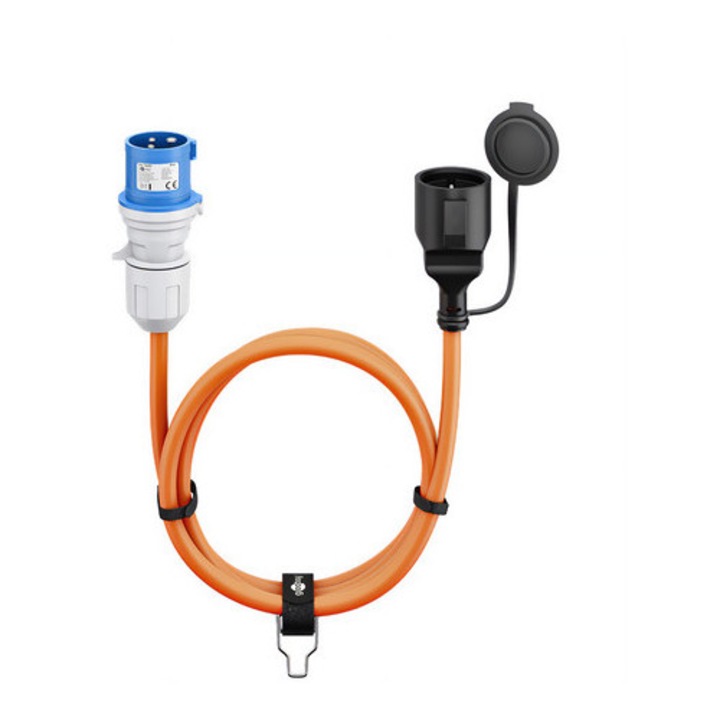 Goobay CEE 16A hálózati adapter Schuko-hoz, 5m, IP44, narancssárga kábel
