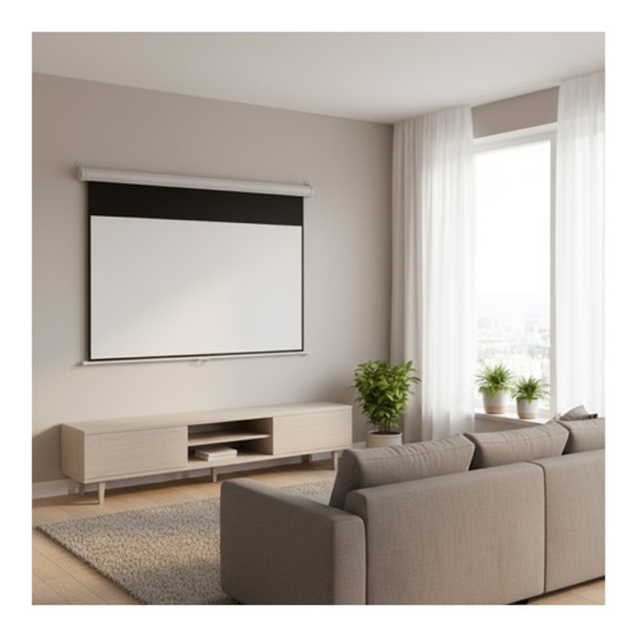 Ecran de proiectie SPACETRONIK 84" 16:9 alb