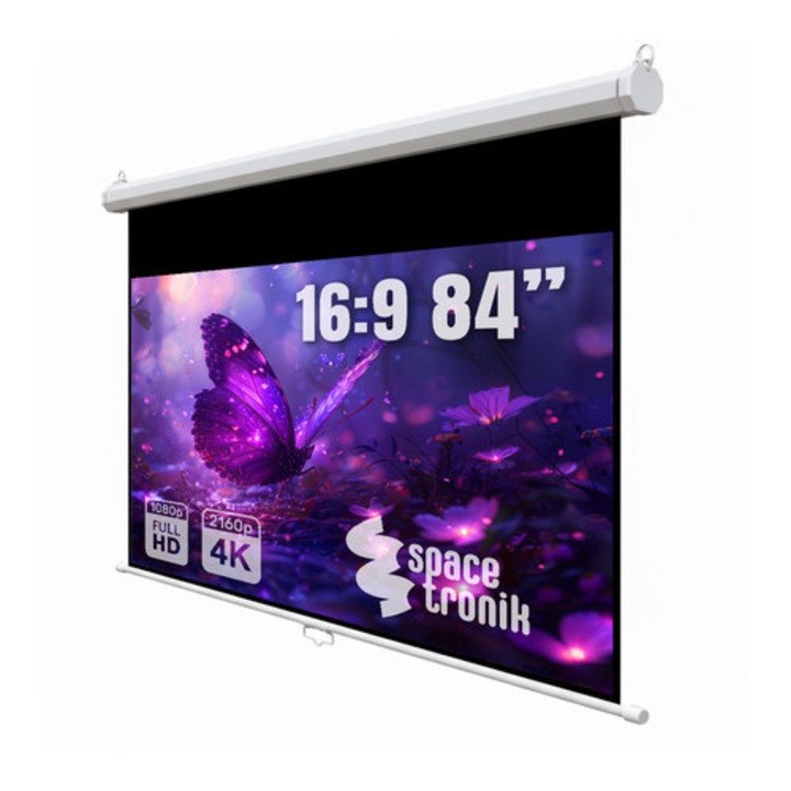 Ecran de proiectie SPACETRONIK 84" 16:9 alb