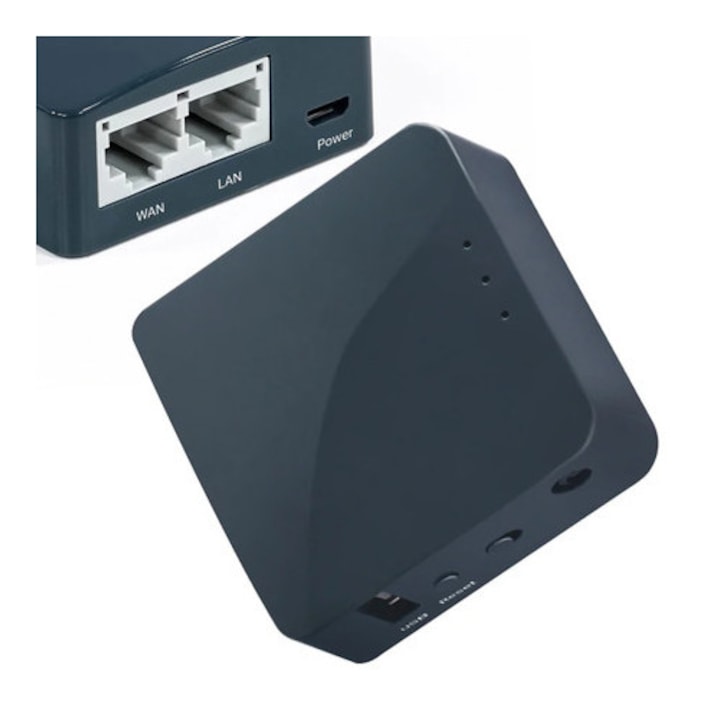 Router mobil Wi-Fi 6 GL.iNet, 5G, Dual-SIM, 6400mAh, 155x95x49mm, set complet