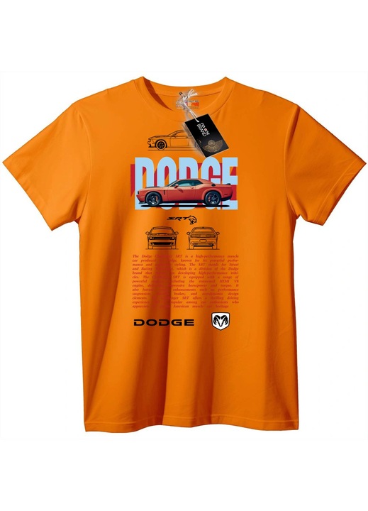 Tricou Dodge Challenger SRT, Portocaliu, L