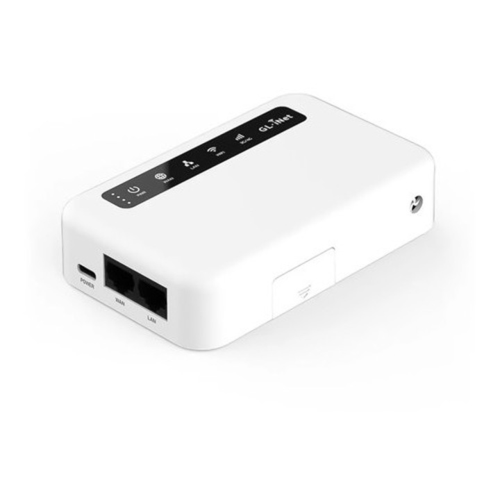 Router mobil Wi-Fi 6 5G GL.iNet, Dual-SIM, 6400mAh, 155x95x49mm