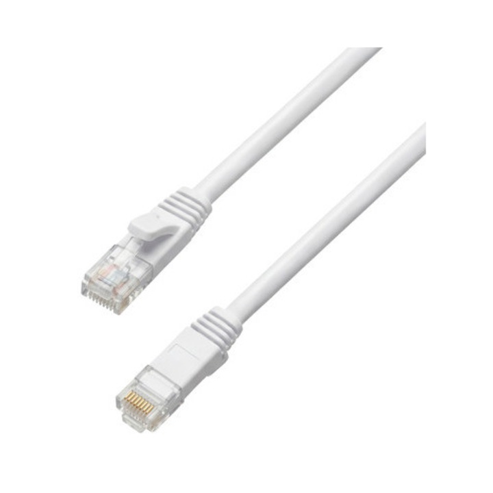 Cablu RJ45 CAT 6a SPACETRONIK, U/UTP, 30m, alb