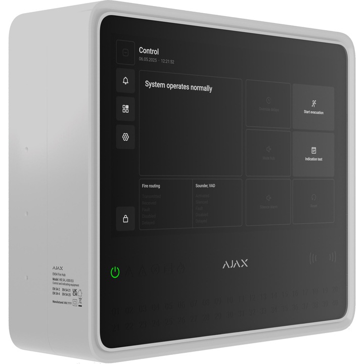 Аларма Ajax GlandBox, бял
