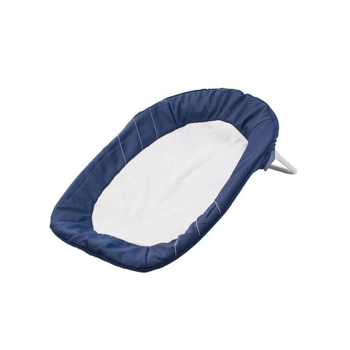 Patut bebe Restful, Eurobaby, 2 in 1, cu prevazut cu carusel si salteluta, albastru, 117x69x81cm
