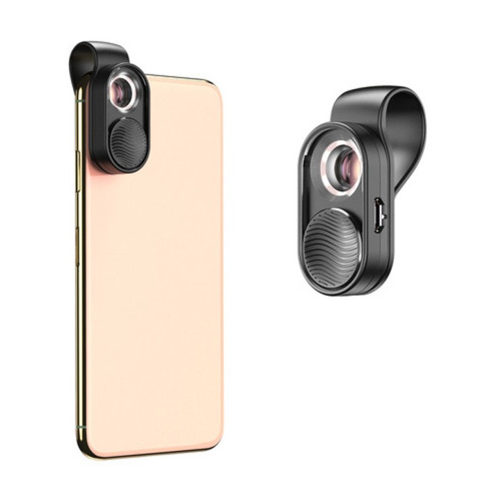Lentila microscop digital pentru telefon 100x LED APEXEL