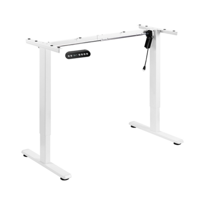 Stelaj electric pentru birou Spacetronik SPE120W, 71-116 cm, capacitate 80 kg, alb