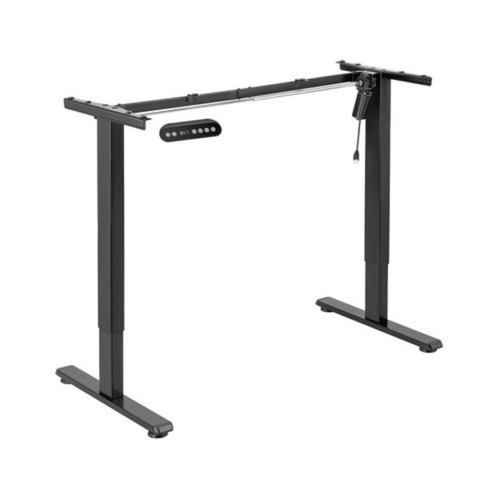 Stelaj electric pentru birou Spacetronik, 71-116 cm, 80 kg, negru, fara blat