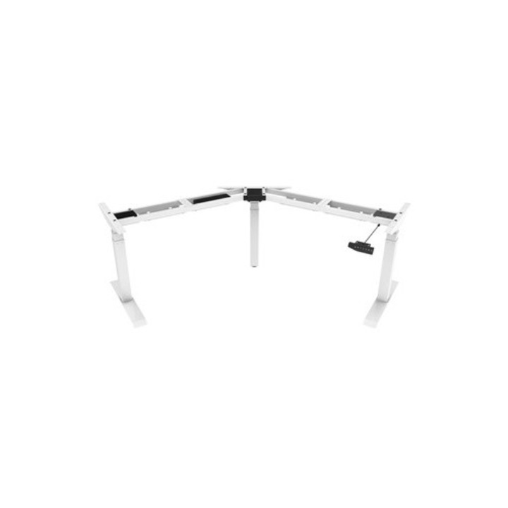 Stelaj birou electric Spacetronik ERGOLINE SPE-303VW, 3 motoare, alb, 600x800mm, 600-1230mm ajustabil