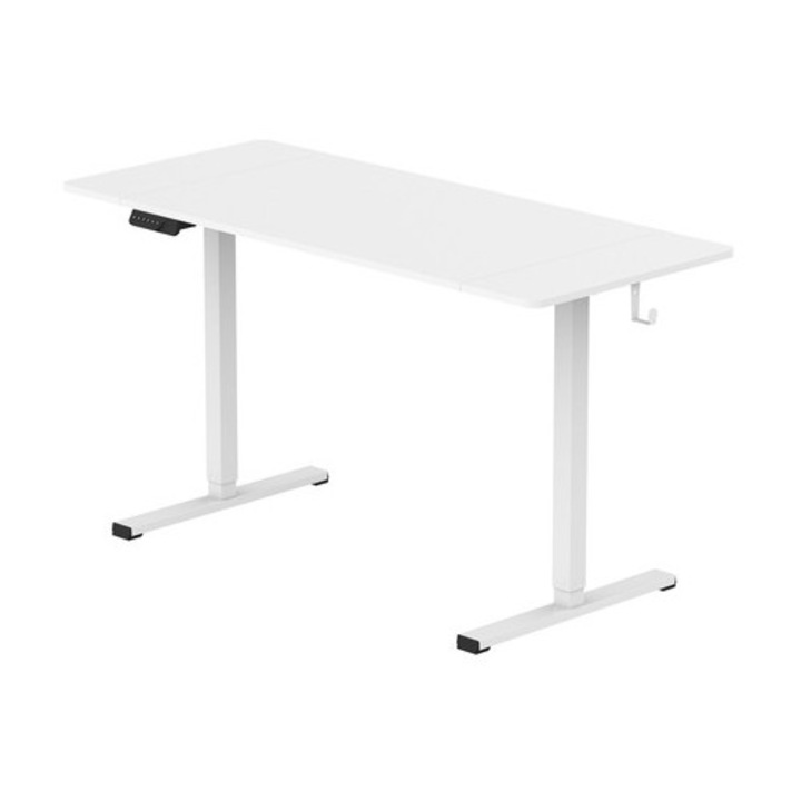 Birou electric Spacetronik Moris, 140x60cm, alb, inaltime reglabila 73-121cm, 50kg capacitate maxima