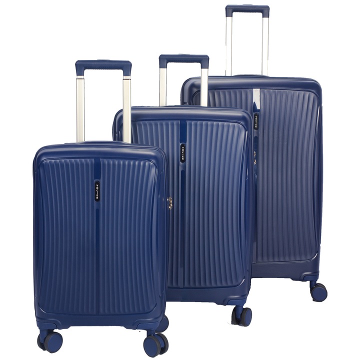 Troler mare calatorie vocier model y2 range albastru 75cm spinner tsa, Vocier