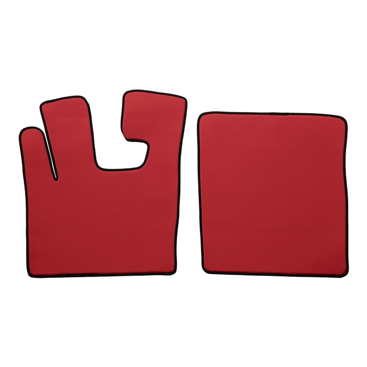 Camion Set covorase podea (sofer + pasager), F-CORE, pentru DAF XF 105 01.06-12.13, Rosu