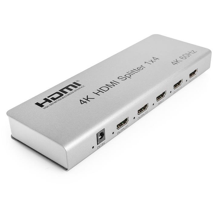 Splitter HDMI 1x4 SPH-RS104_V46 4K 60 Hz CEC SPACETRONIK