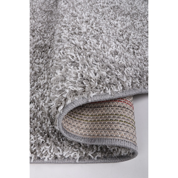 Covoare Shaggy DywanStyl 160x220cm, gri, pentru salon si dormitor, 100% polipropilena