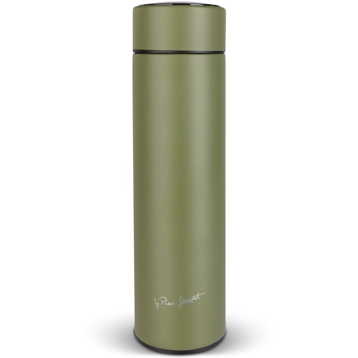 Termos cu termometru Lamart Sipp, inox, 450 ml, verde