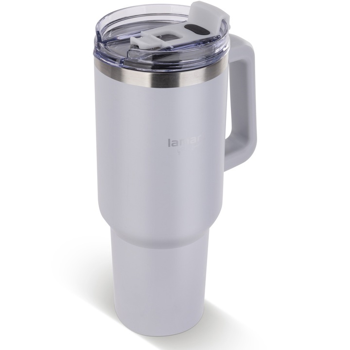 Termos Lamart Huge, inox, 900 ml, gri