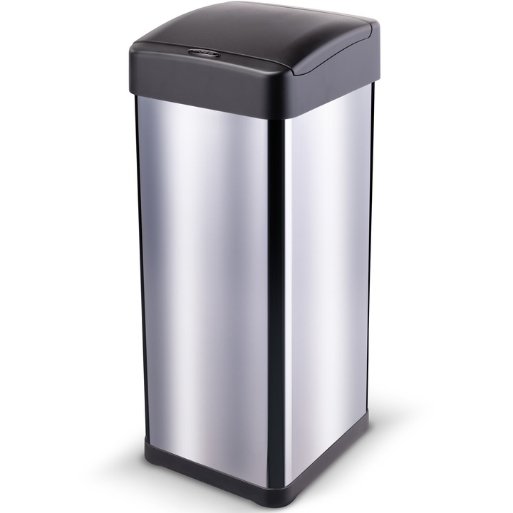 Cos de gunoi capac cu senzor Lamart, inox, USB sau 4 x baterii AA, 32 x 27.3 x 70 cm, 50 L